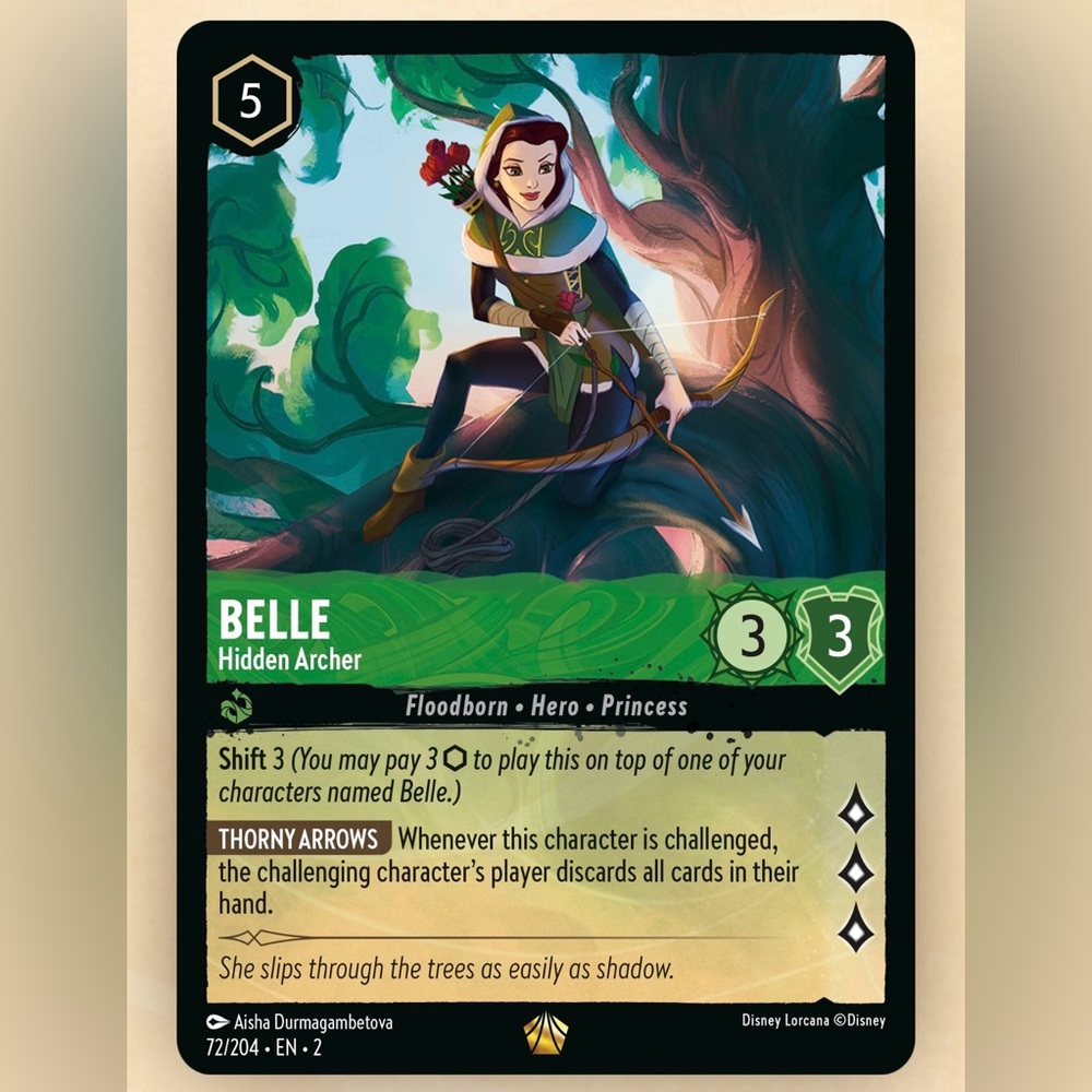 Disney Lorcana Belle Legendary 72/204 EN 2 Non Foil Card